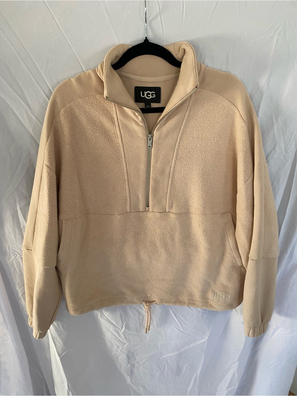 UGG Cream Half Zip-Front Fleece Pullover